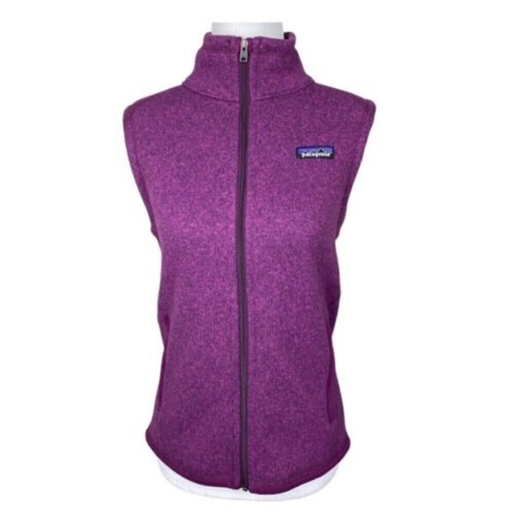 Patagonia Fleece Vest Jacket Womens Small Purple Sleeveless Sweater Ladies - Picture 1 of 11